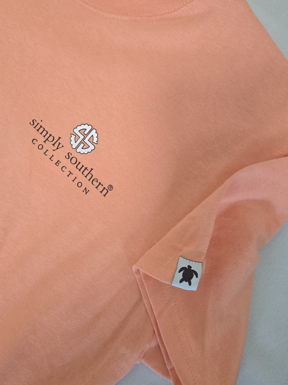 Simply Southern Short Sleeve Tee - Peach Size Small - Picture 4 of 6